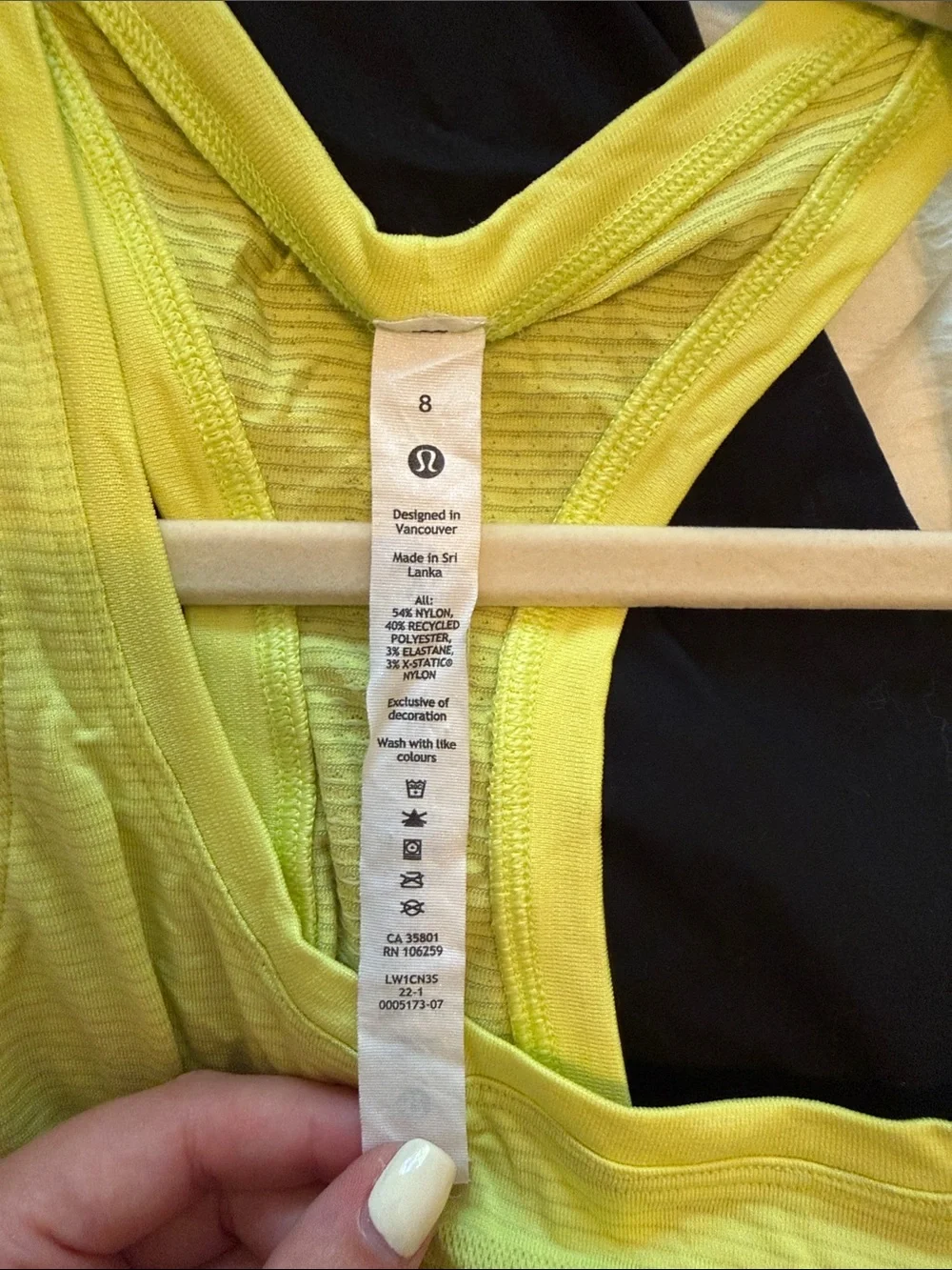 lululemon athletica Neon Yellow Racerback Swiftly Tech tank Race Length